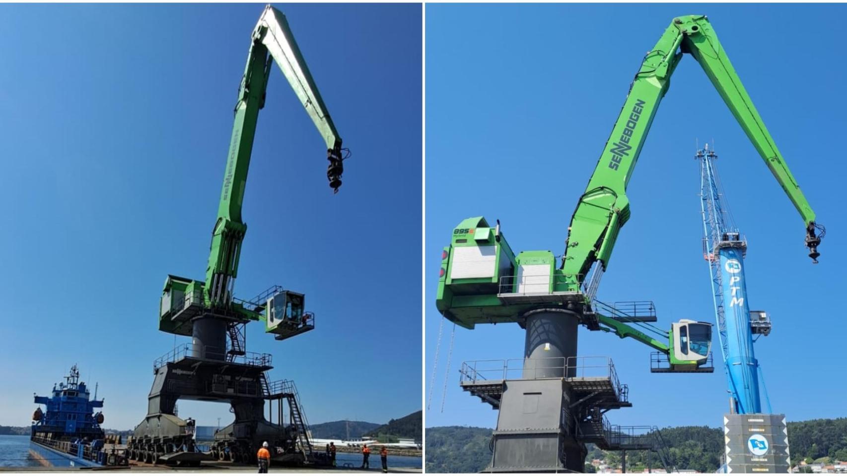 La gran grúa portuaria articulada que ya está en el puerto de Ferrol