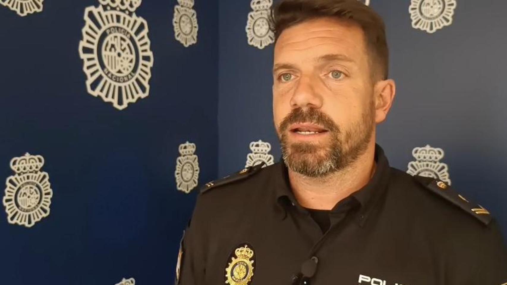 Cristian Aventín, portavoz de la Policía Nacional en Zaragoza.