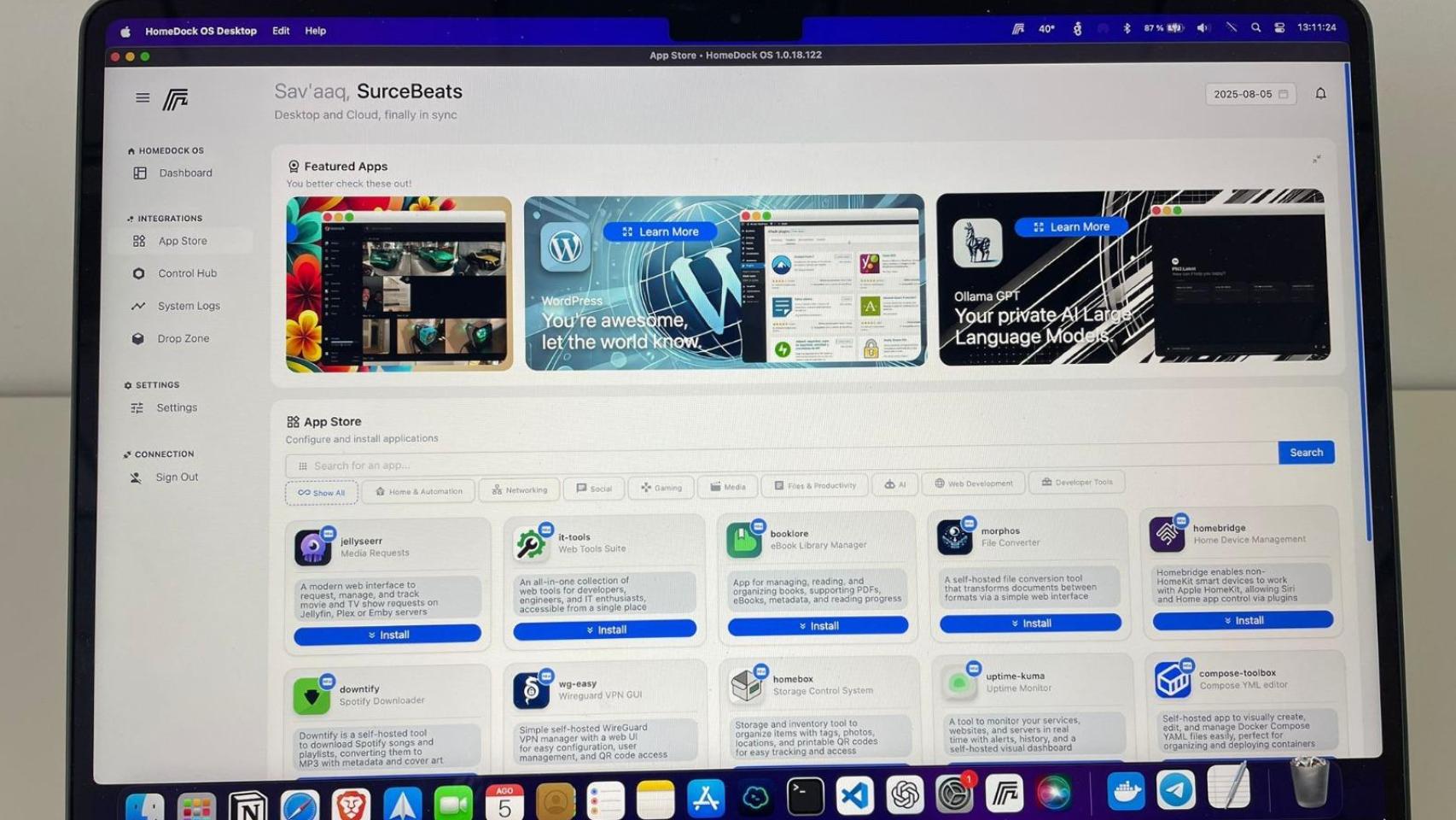 La nube de HomeDock OS.