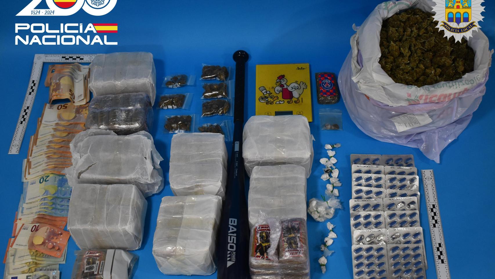 La droga incautada en Aranda de Duero