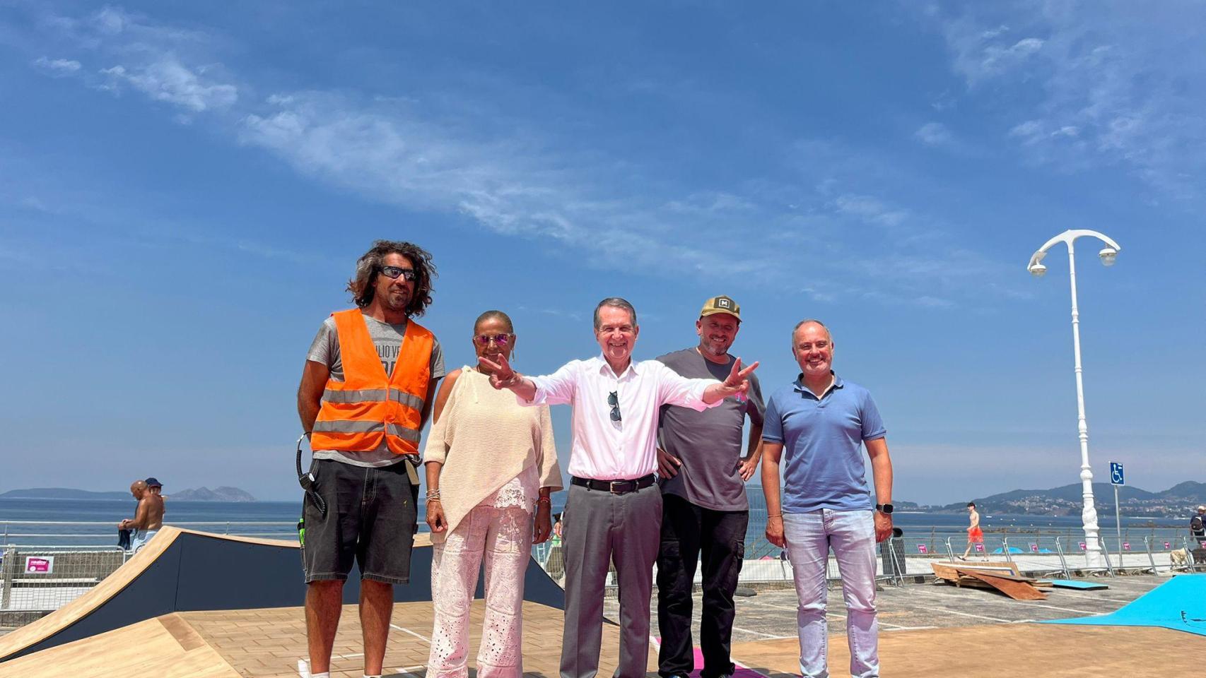 Caballero visita el montaje de O Marisquiño, en Vigo: Es el festival de deporte urbano más importante del mundo