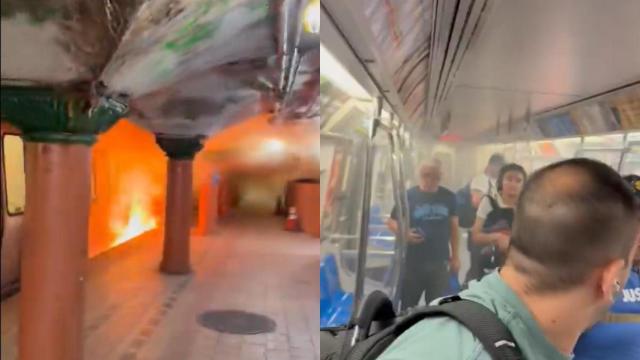 Se incendió un subte en Estados Unidos y se vivieron momentos de terror