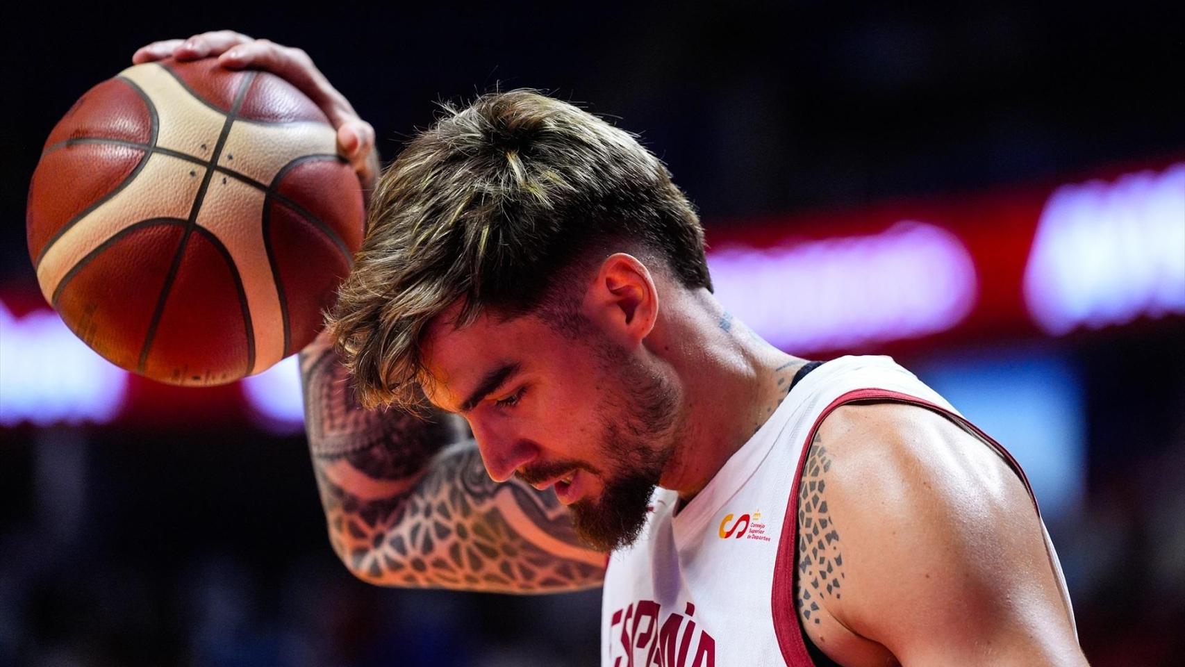 Juancho Hernangómez, durante el duelo de este martes ante Portugal.