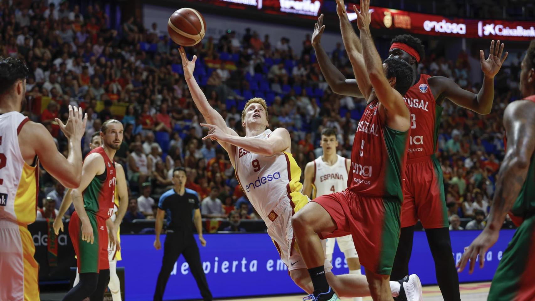 Alberto Díaz, durante el España vs. Portugal de preparación para el Eurobasket