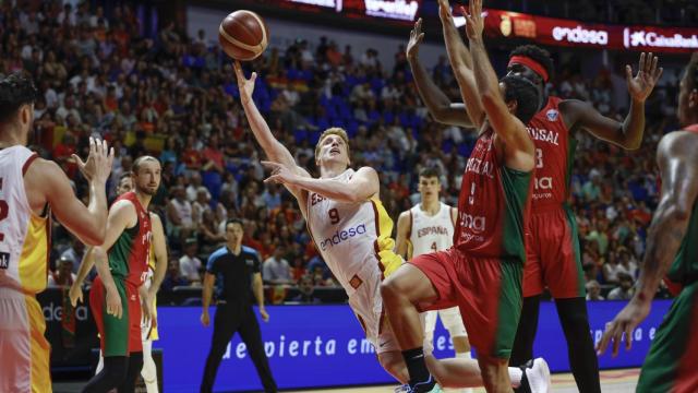 Alberto Díaz, durante el España vs. Portugal de preparación para el Eurobasket