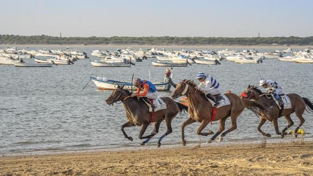 Imagen de una de las carreras de caballo