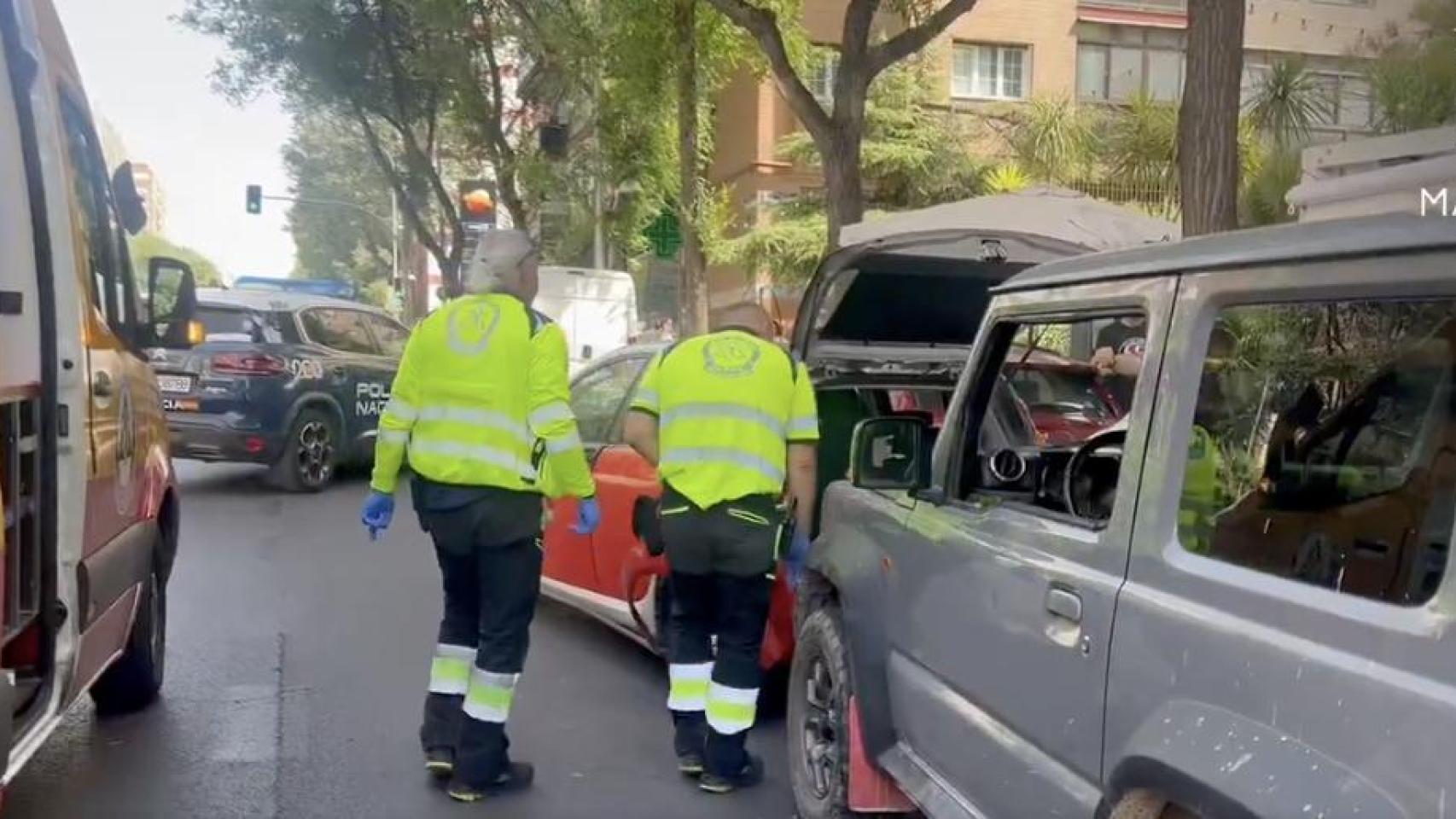 El Samur durante el atropello de Doctor Esquerdo.