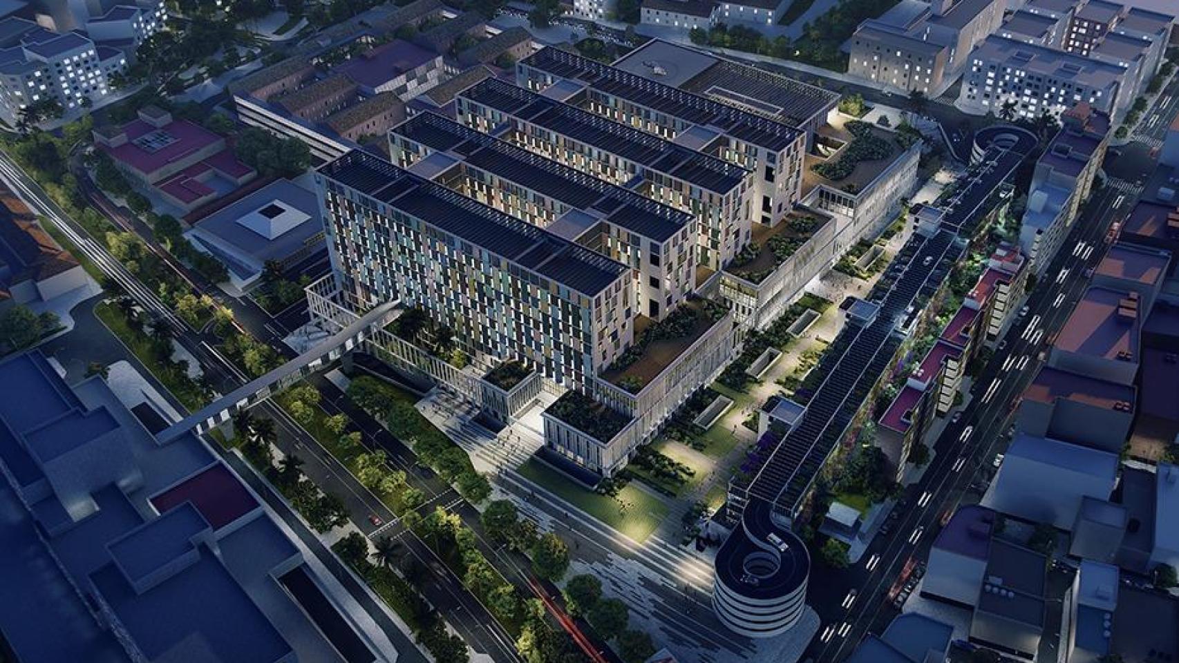 Diseño del nuevo Hospital de Málaga.