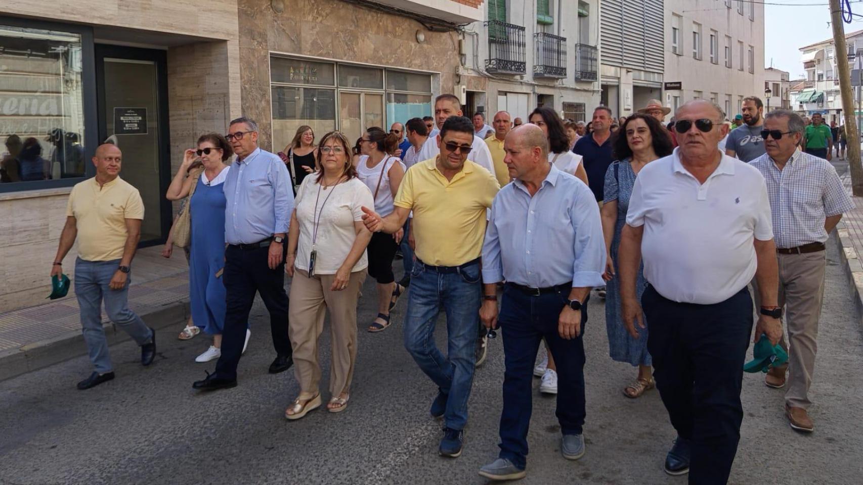 Protesta de agricultores en Villarrubia de los Ojos.