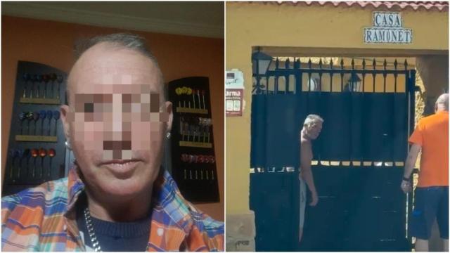 Ramonet, vecino de Llíria, junto a la casa donde supuestamente secuestró a su pareja sentimental durante doce días.