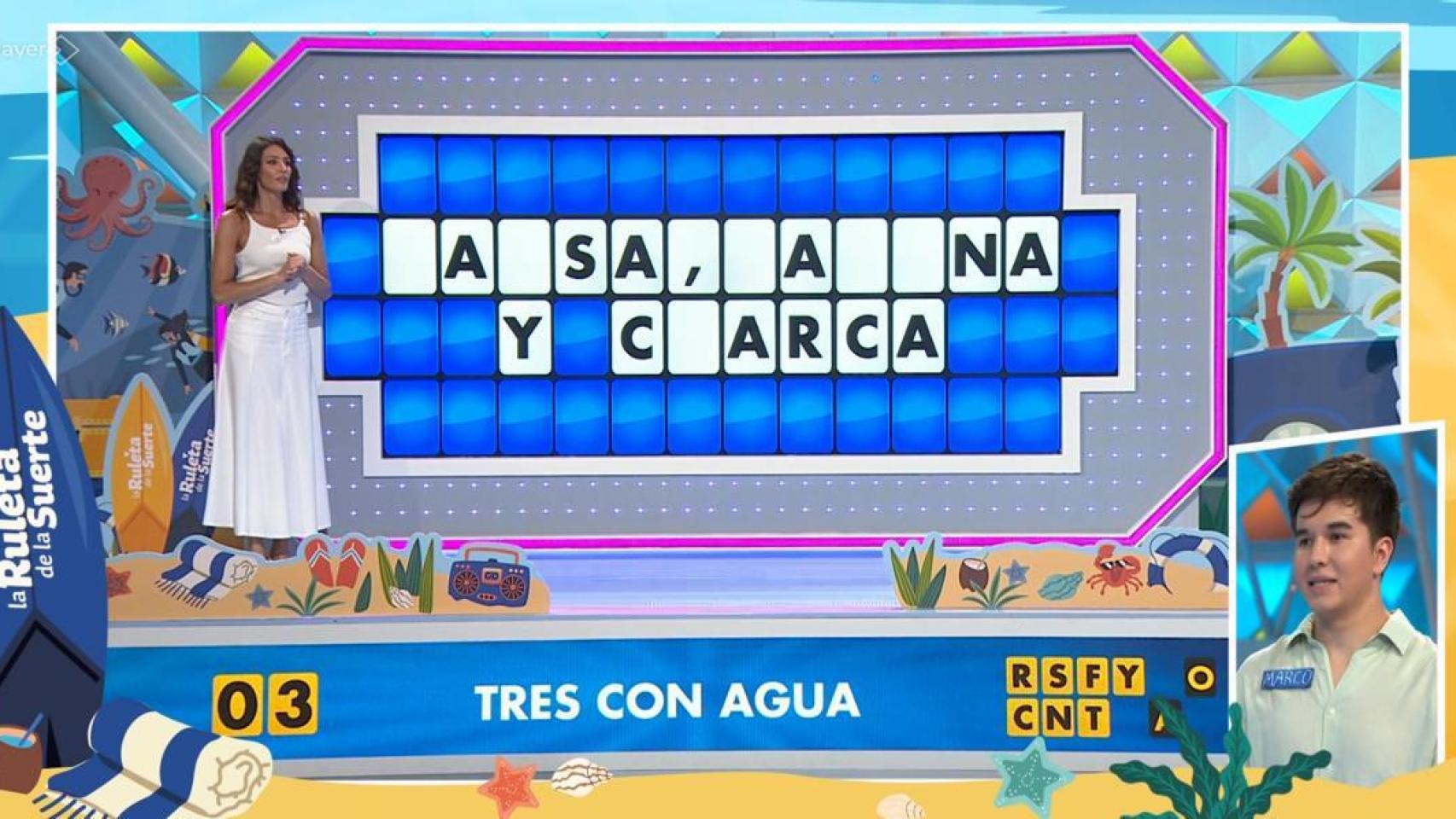 Panel final en 'La ruleta de la suerte'.