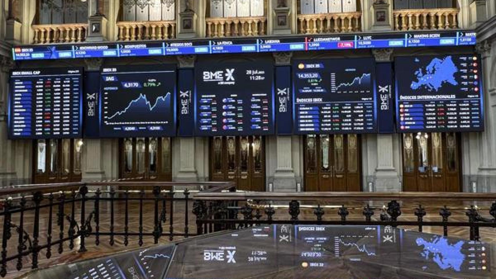 Interior del Palacio de la Bolsa de Madrid.