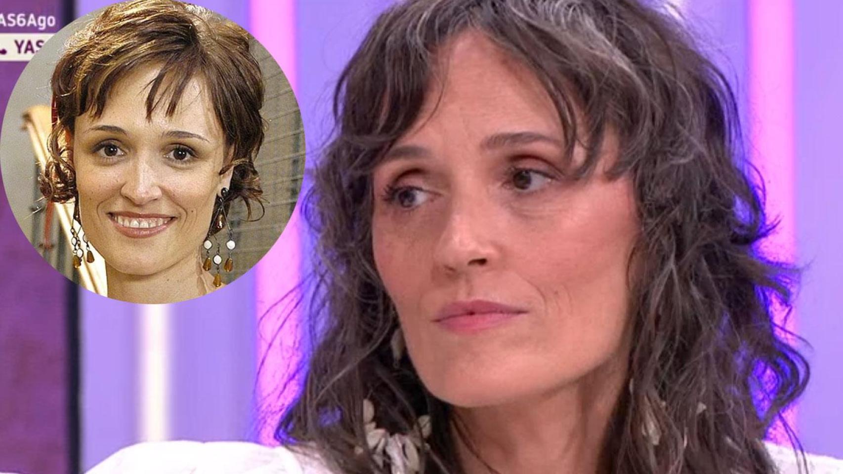 Laura Pamplona en 'Yas verano' y en una foto de su etapa en ‘Aquí no hay quien viva’.