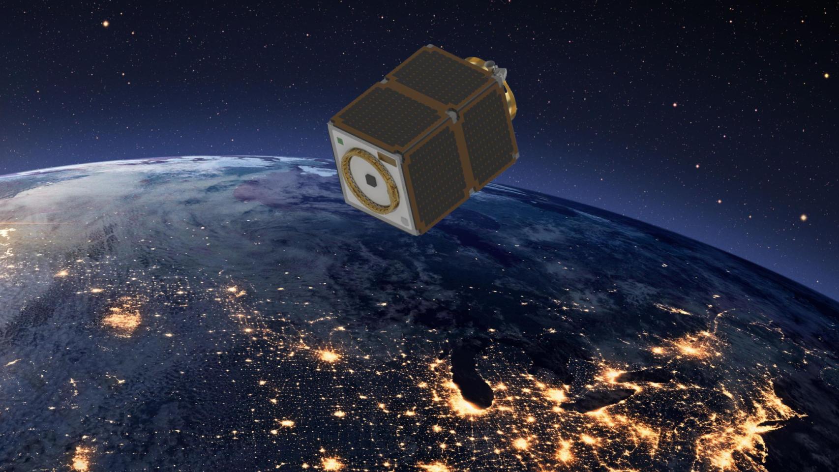 Representación del satélite Mini4EO.