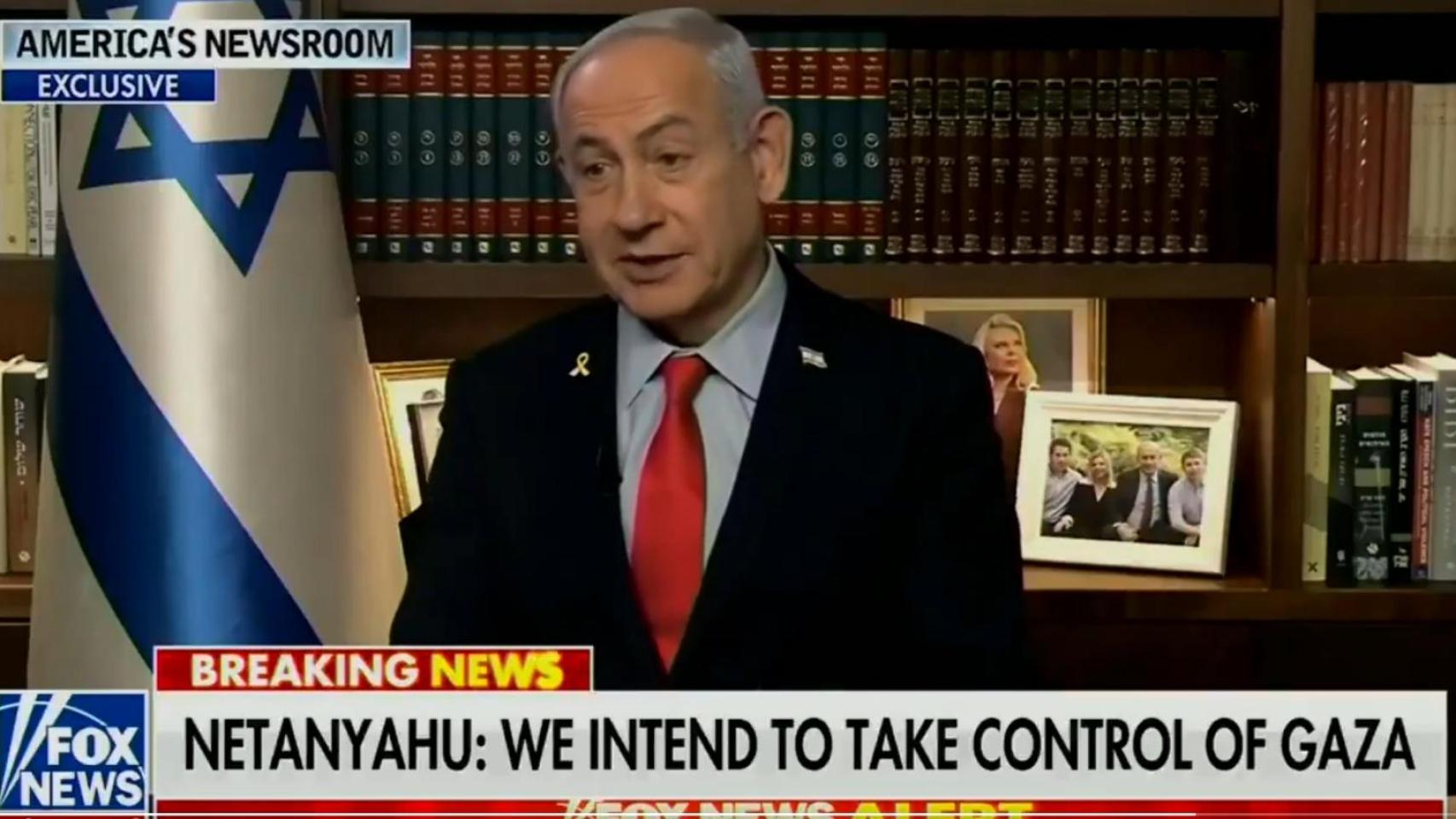 Benjamin Netanyahu durante su entrevista con Fox News.