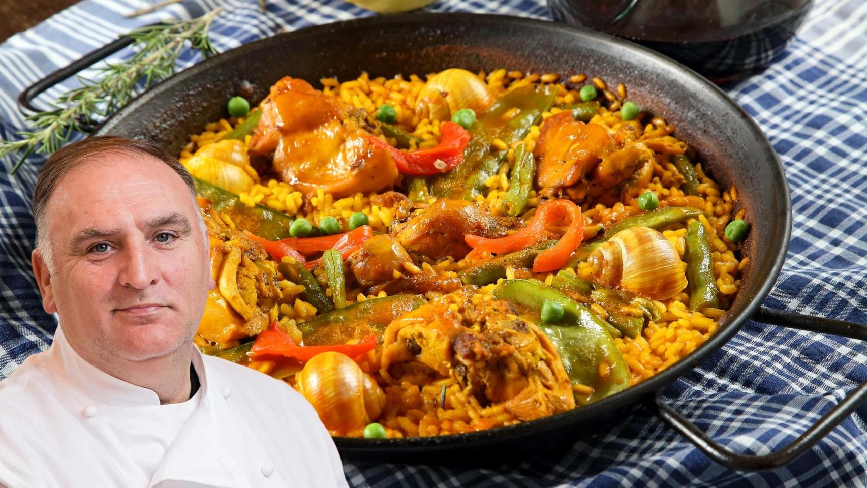 El chef José Andrés en un montaje de El Español