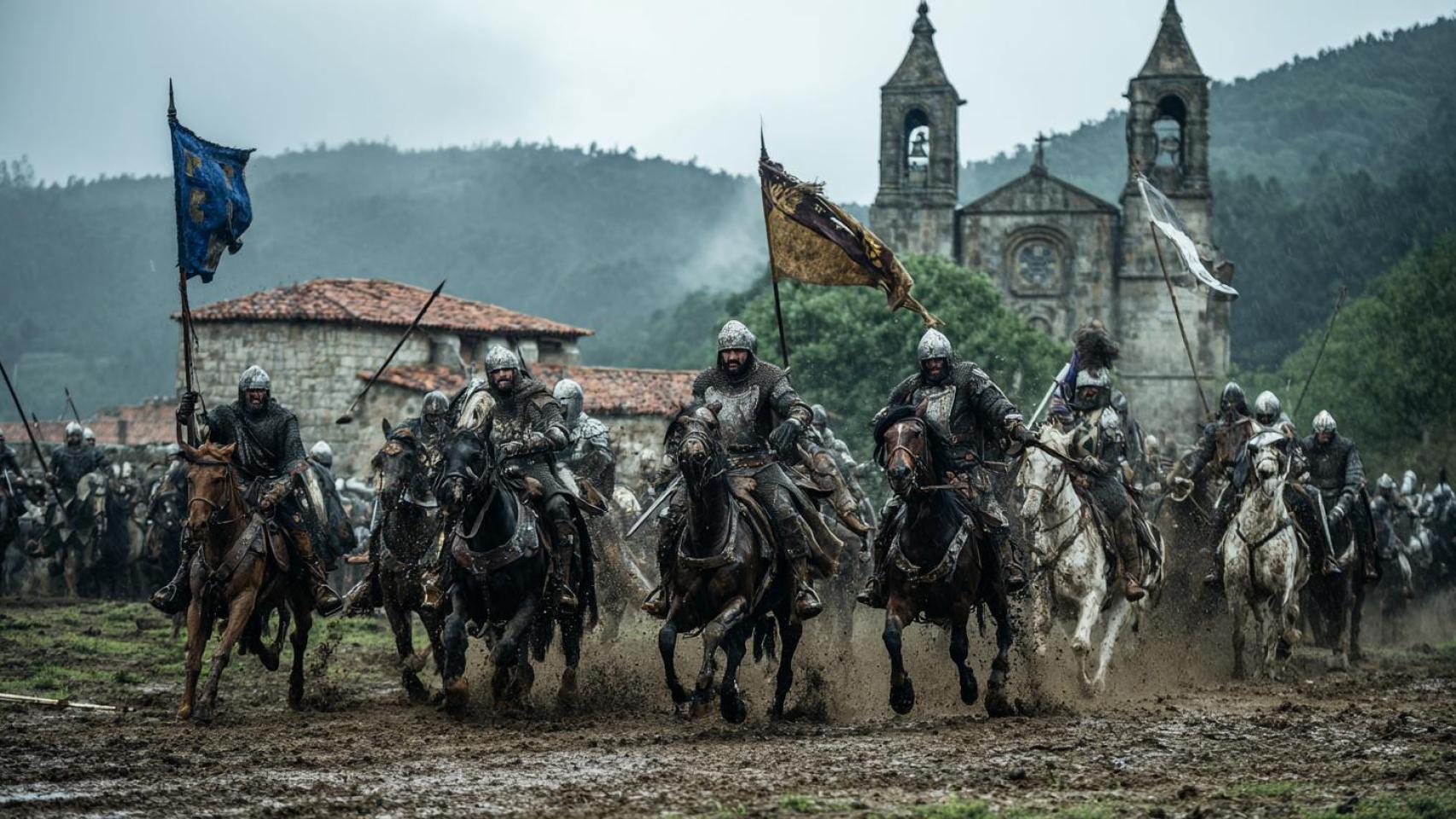 Representación artística de la batalla de Pedroso. Iván Fernández Amil