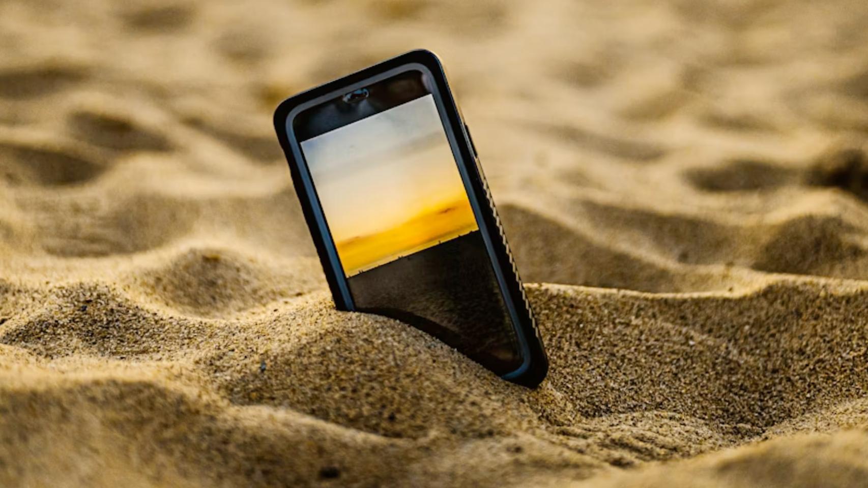 Haciendo fotos en la playa