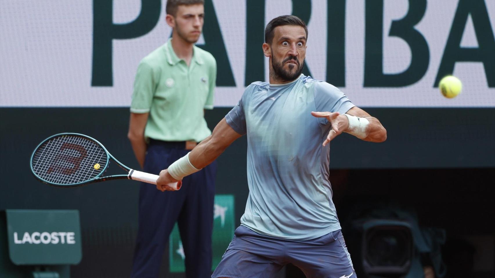 Damir Dzumhur, en Roland Garros.