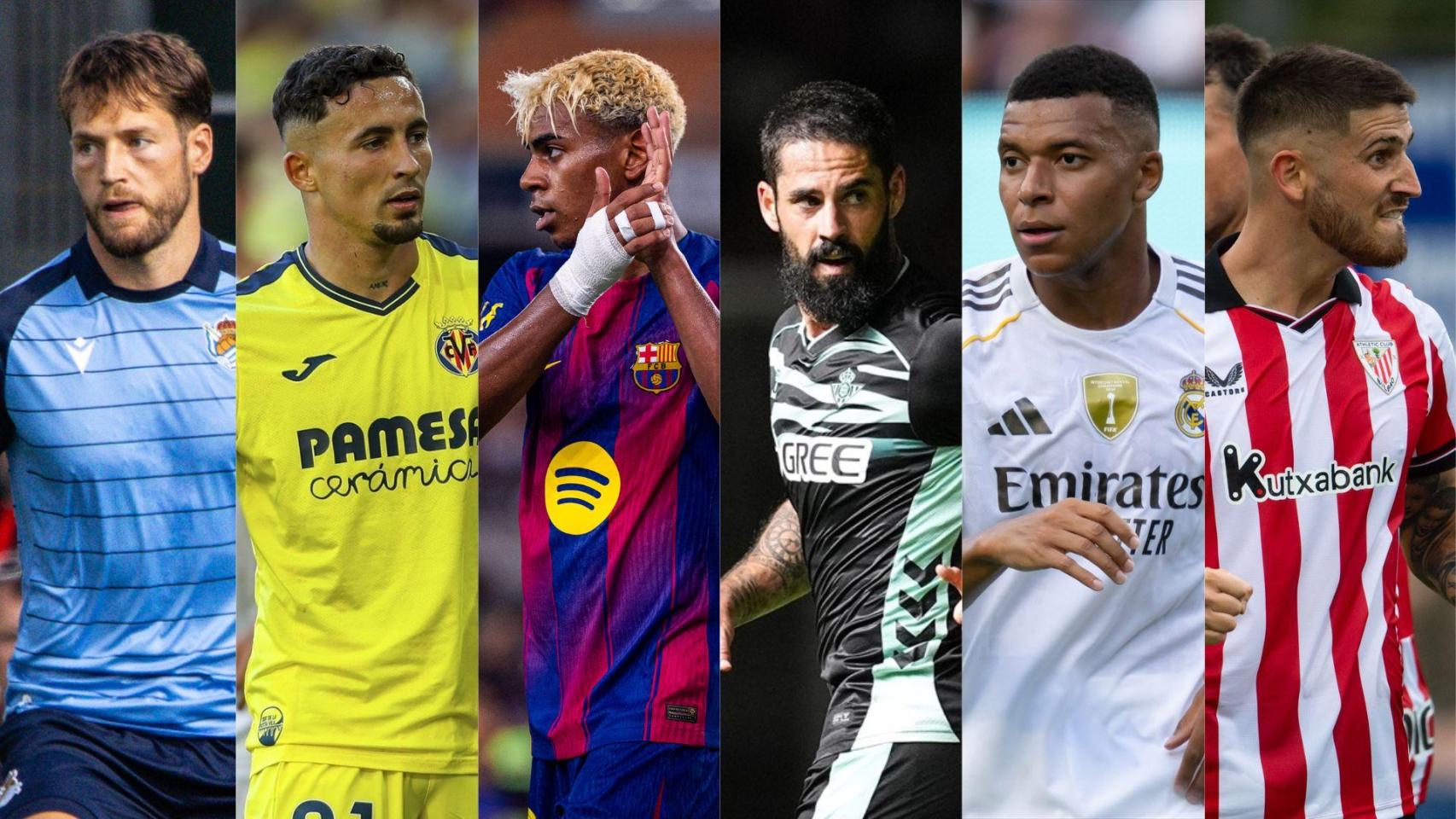 Montaje con varios jugadores de LaLiga.