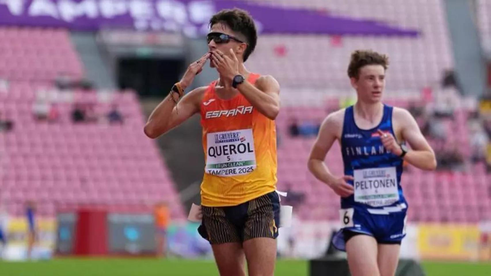 Joan Querol, rey de la marcha en el Europeo sub-20.