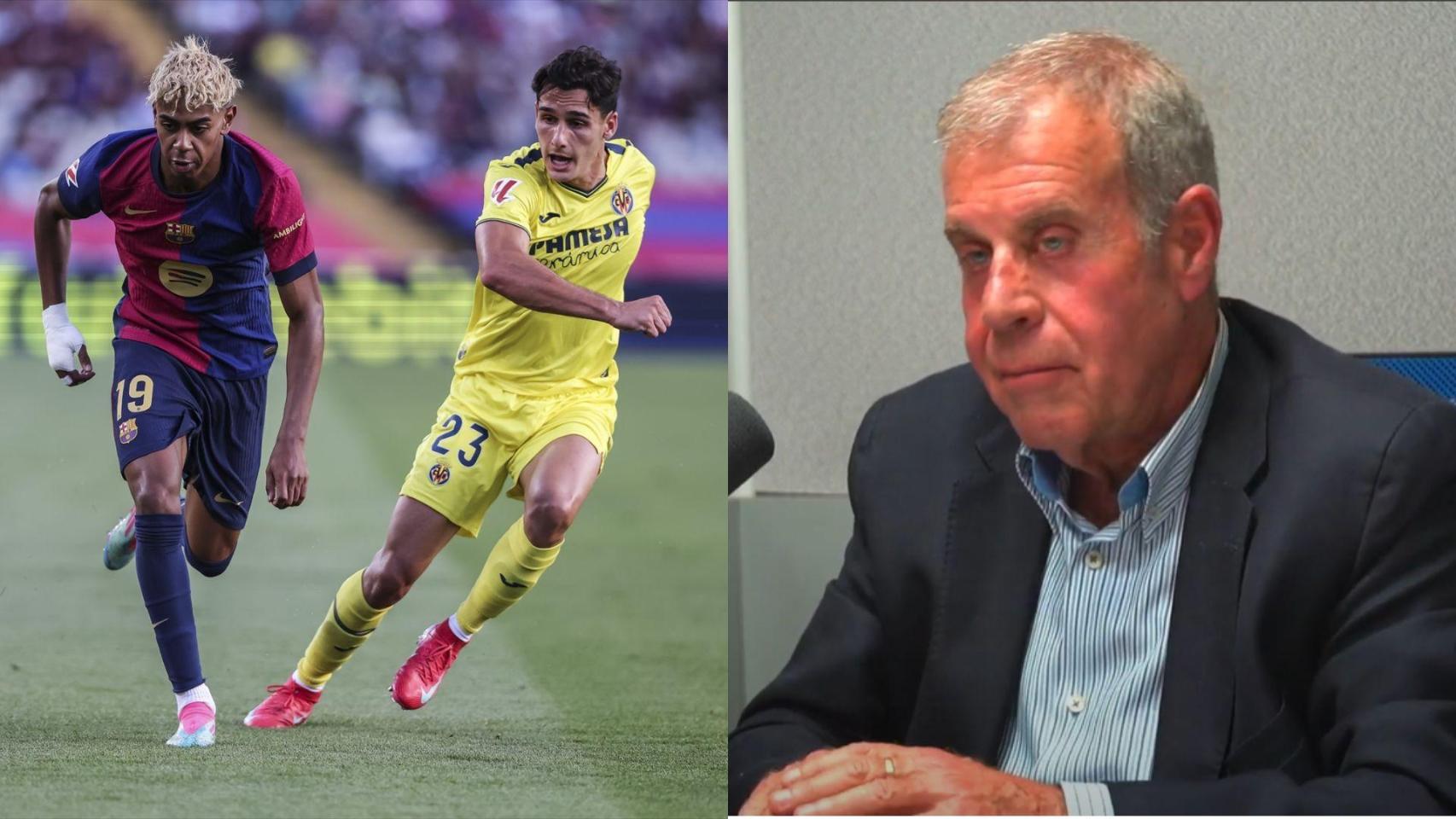 Imagen del Barcelona-Villarreal y Tomás Guasch.