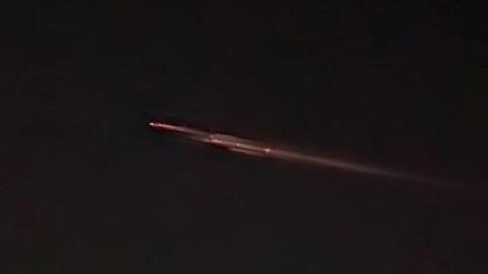 Fragmento del cohete chino Jielong-3 avistado en Albacete.