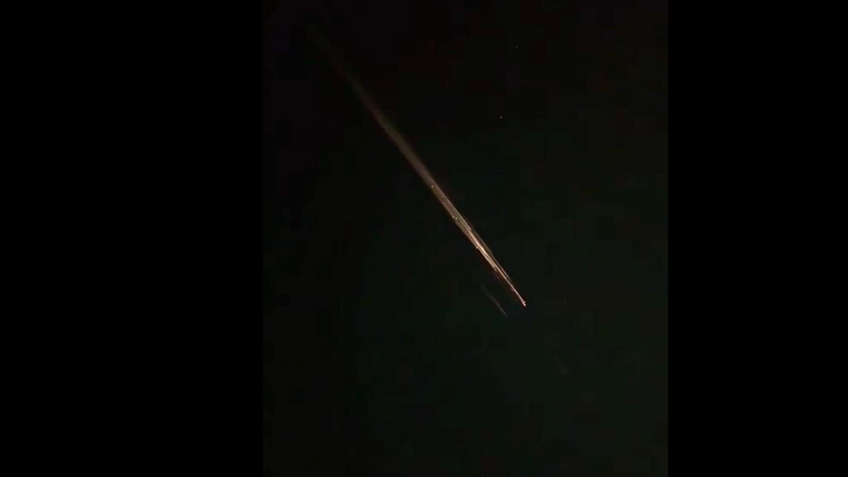 Restos del cohete Jielong-3 que atravesaron el cielo español.