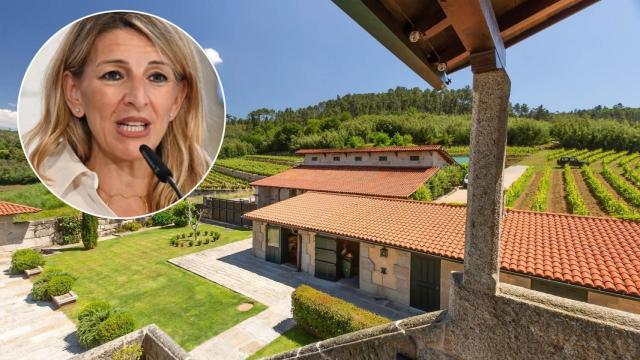 Yolanda Díaz visita una bodega en la comarca do Ribeiro