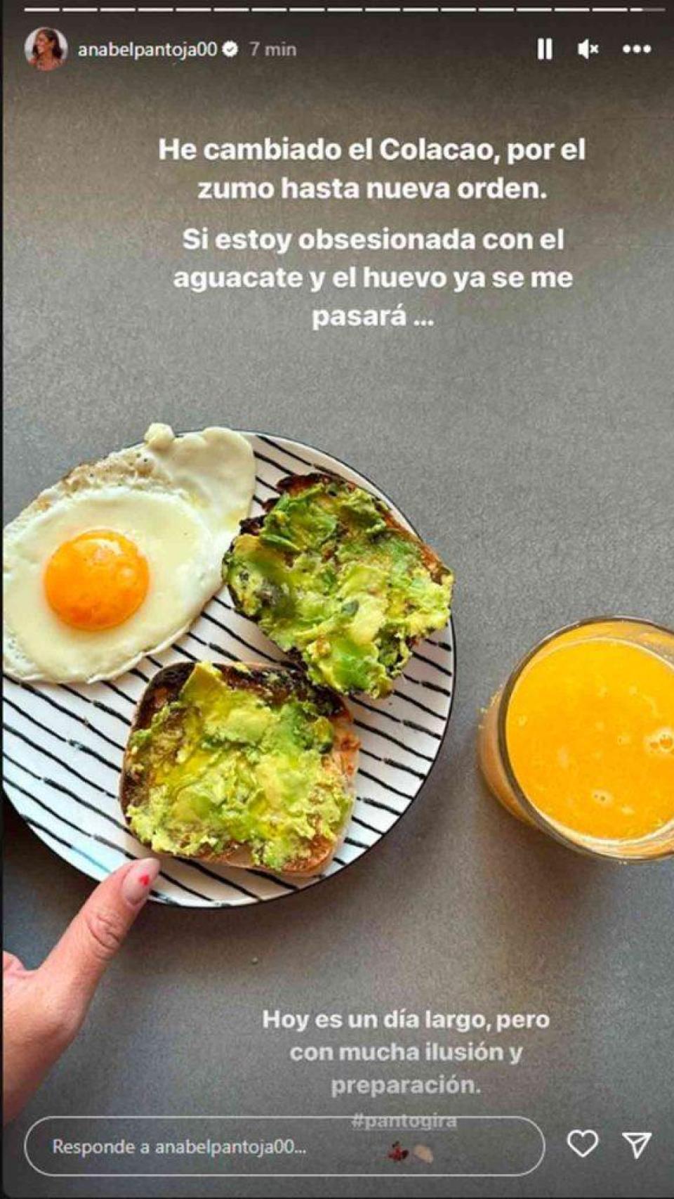 Una historia de Istagram de Anabel Pantoja.