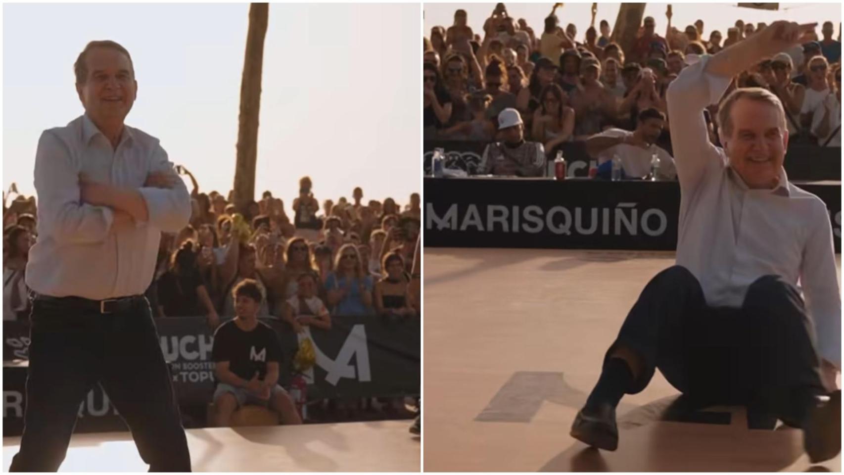 Abel Caballero lo vuelve a hacer: se hace viral bailando break dance en O Marisquiño