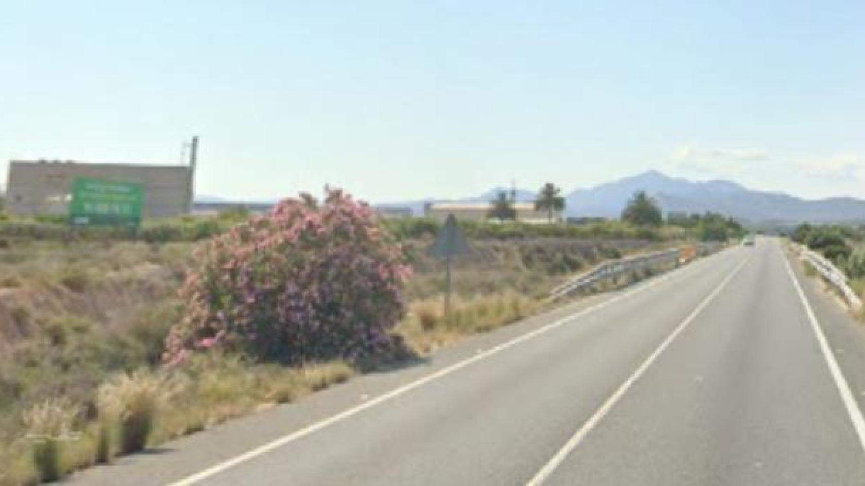 La N-332 a la altura de Altea.