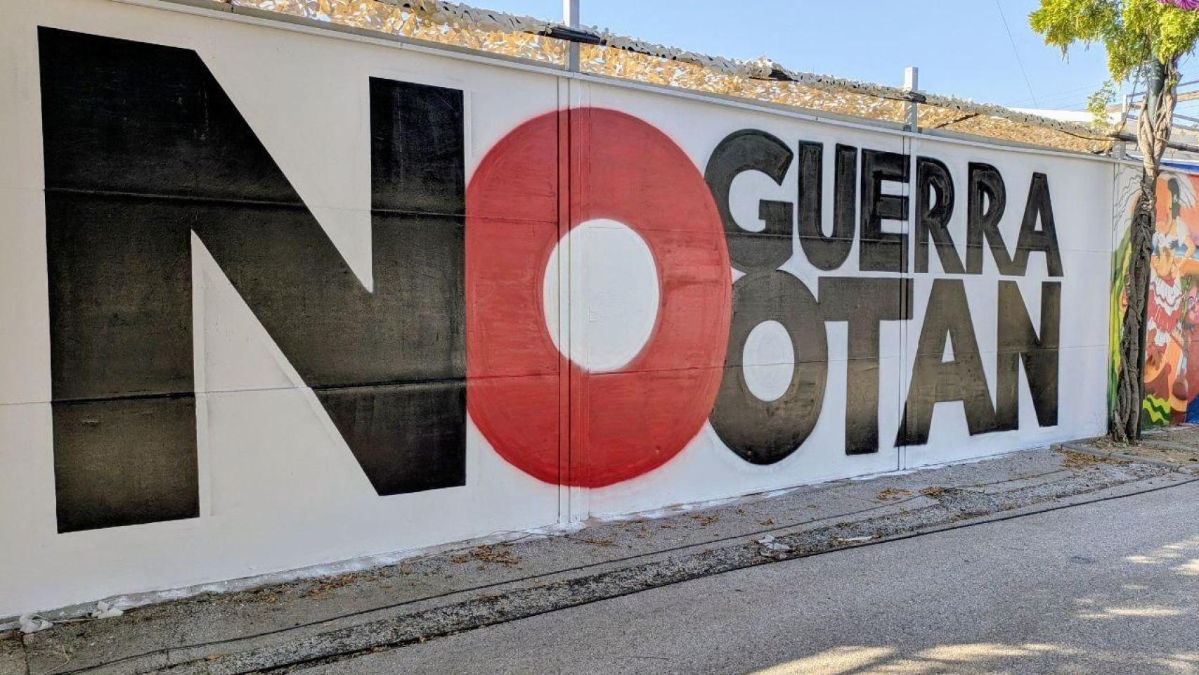 Imagen del mural que la provocado la polémica antes del inicio de la Feria de Málaga.