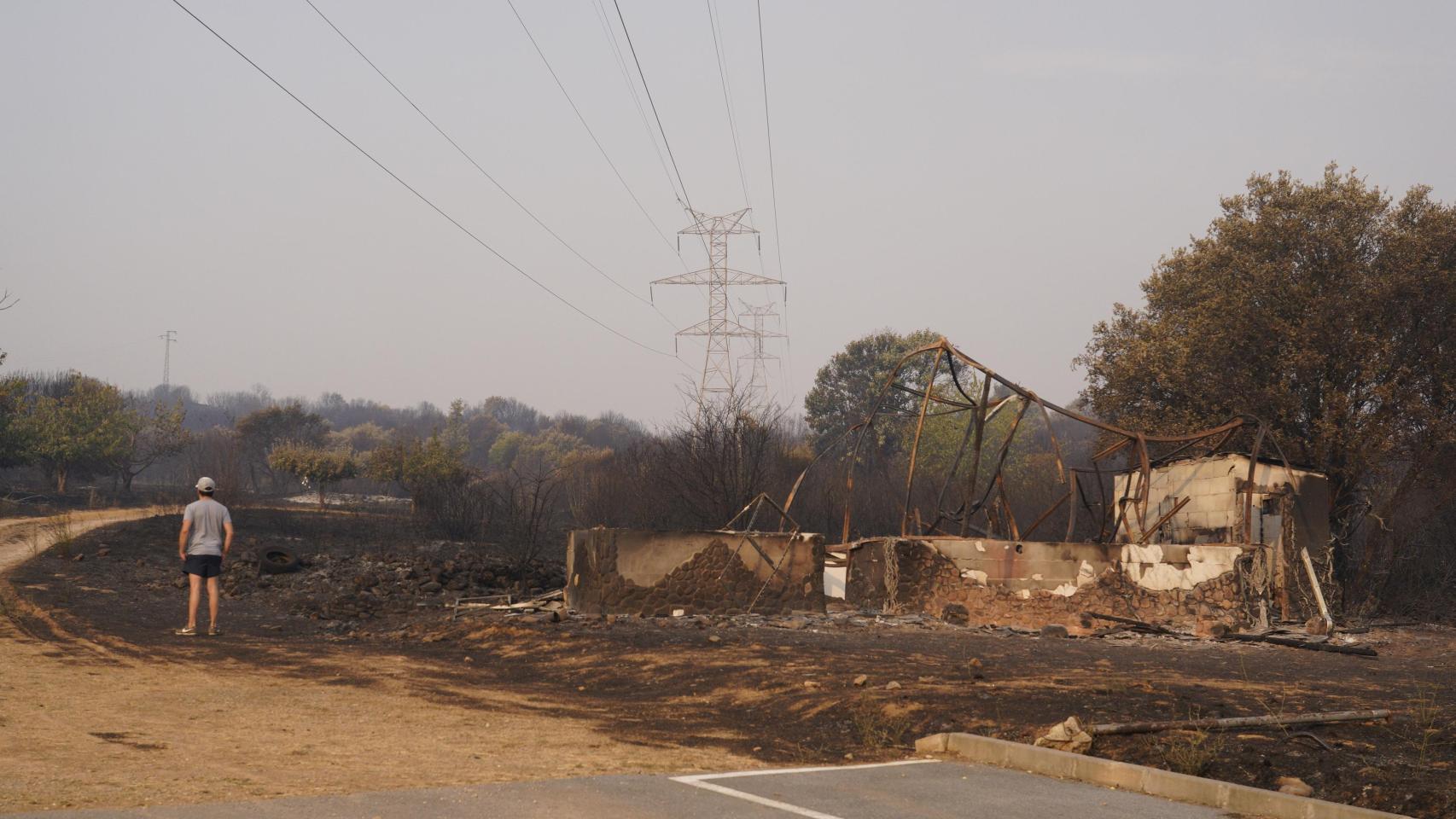 Imagen del incendio en Las Médulas