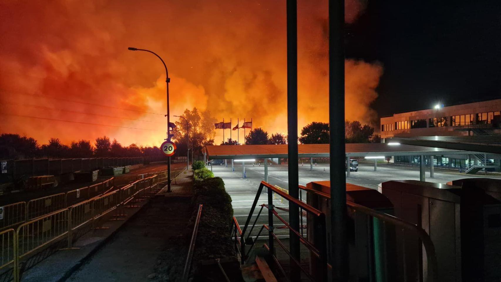 Imagen del incendio en Tres Cantos (Madrid).