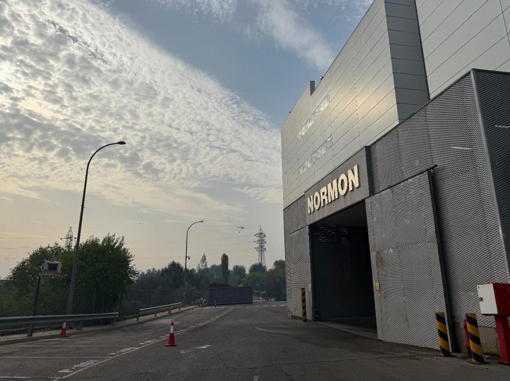 Instalaciones de Normon, este martes por la mañana.