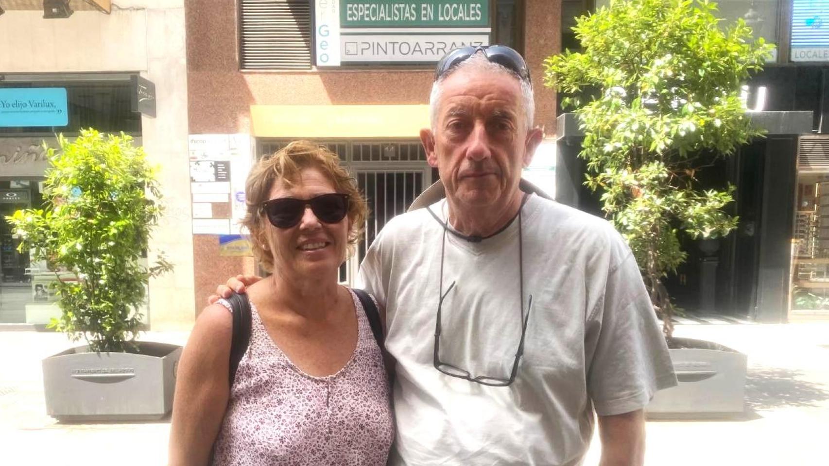 Teresa y su pareja en Valladolid