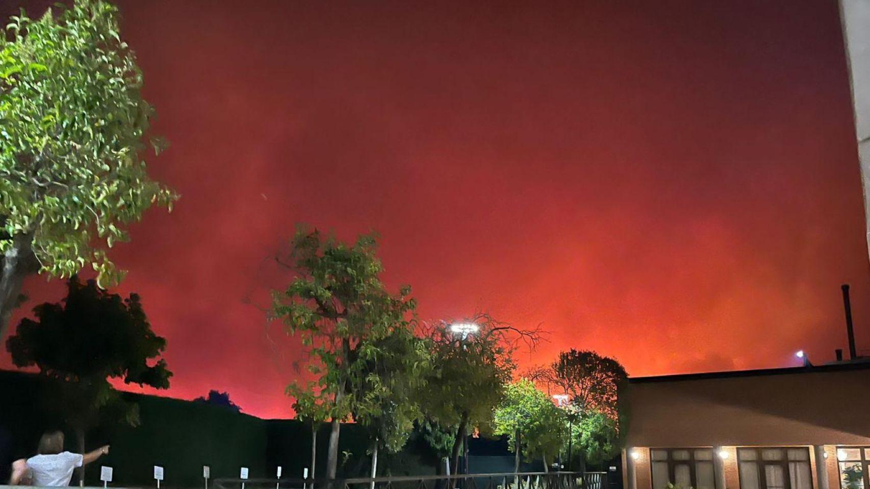 Incendio de Tres Cantos, Madrid, desde el tanatorio en el que se encontraba Juanma.