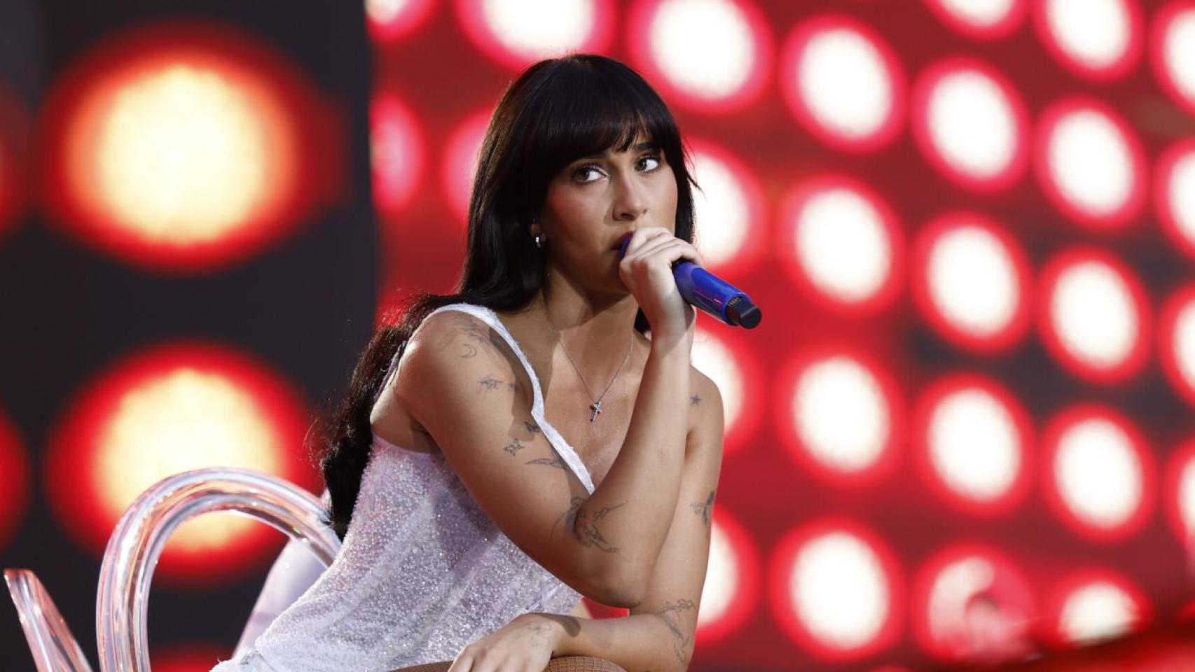 Aitana en uno de sus conciertos en el Estadio Metropolitano de Madrid