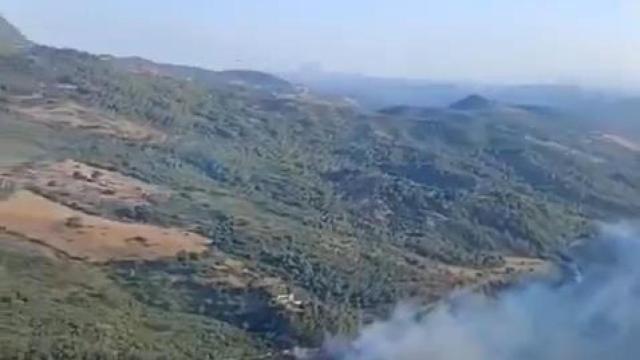Vídeo de las labores de extinción de un incendio en Gaucín (Málaga).