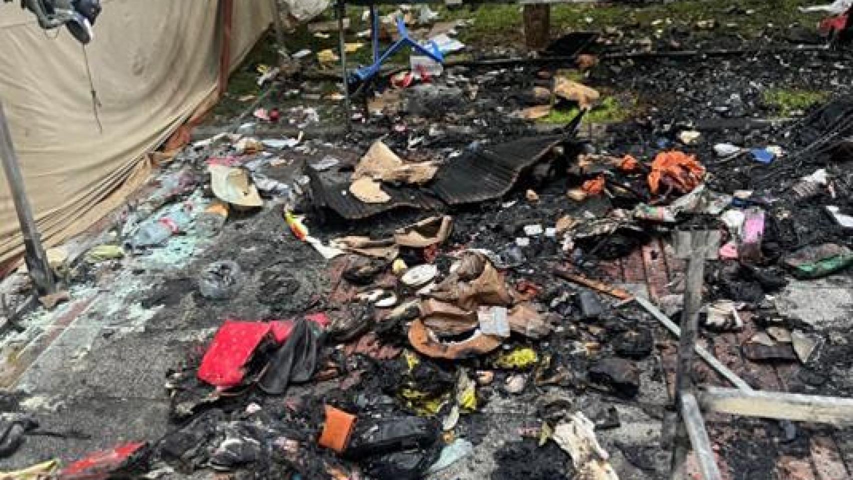 Una de las agresiones con fuego de los menores