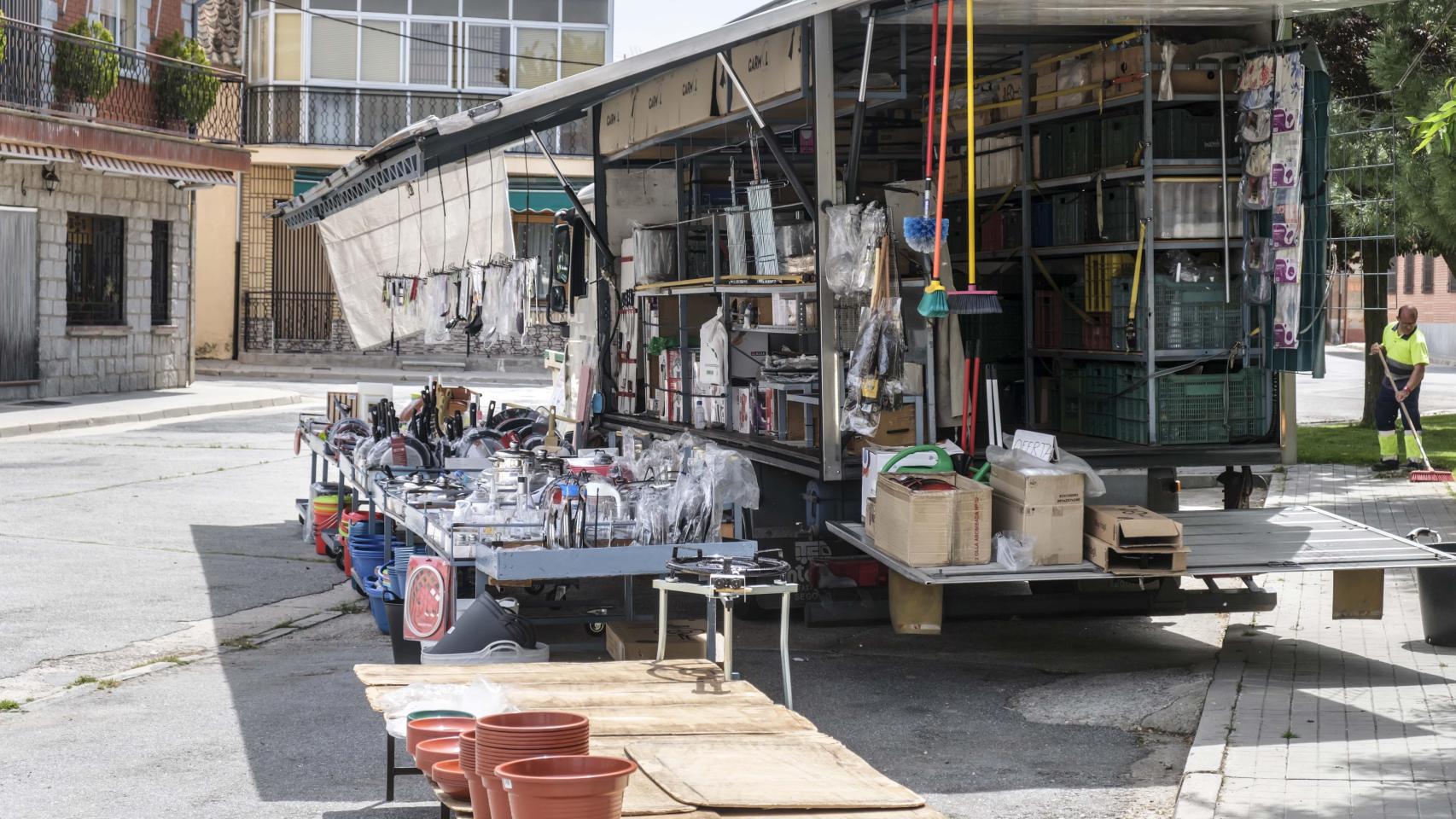 Un puesto de venta ambulante