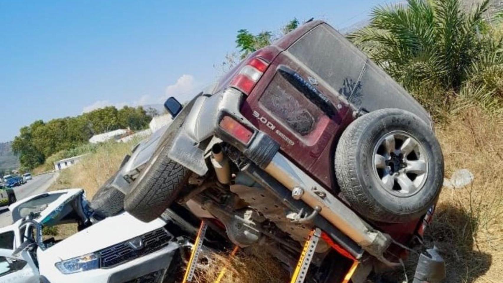 Los vehículos implicados en el accidente.