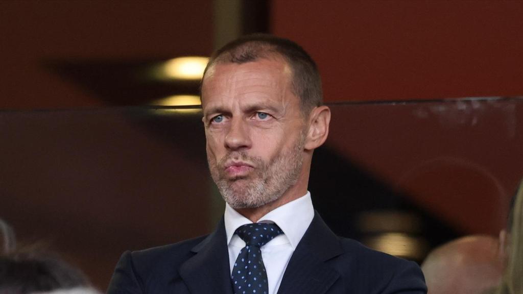 El presidente de la UEFA, Aleksandr Ceferin, durante la final de la Europa League de 2024.