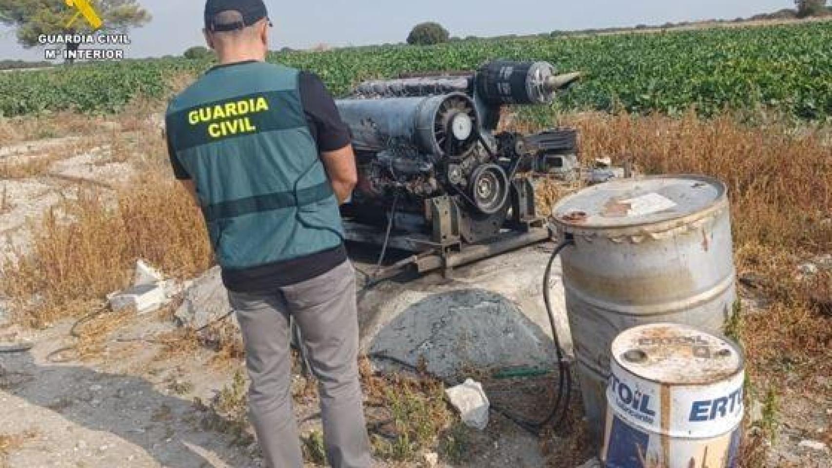 Imagen de la Guardia Civil tras localizar uno de los objetos robados en Cabezón