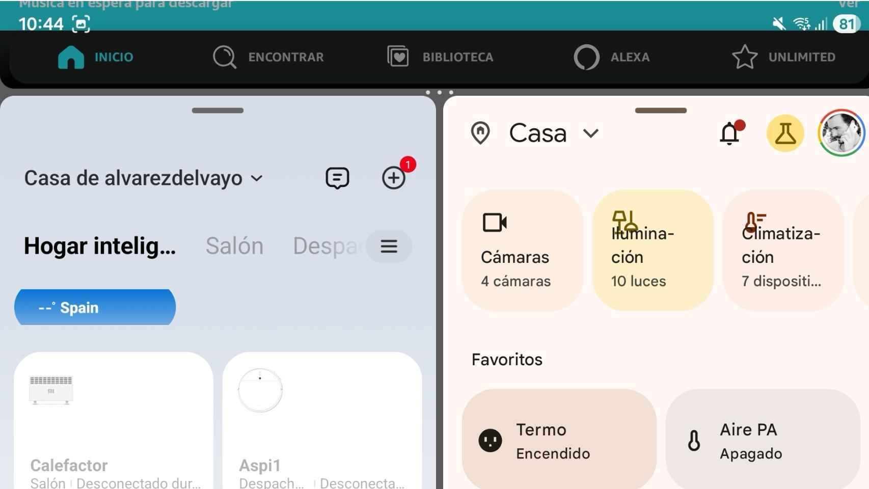 Triple app en un Samsung Galaxy Z Fold 7
