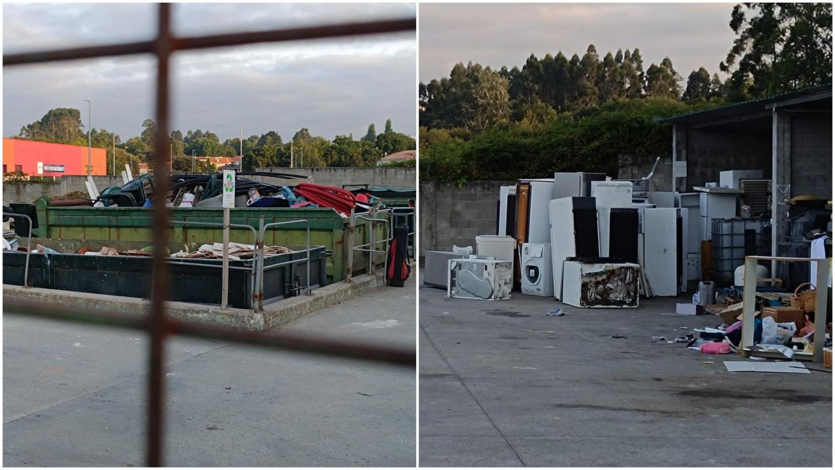 Imagen del punto limpio de Iñás, donde Oleiros denuncia deficiencias.