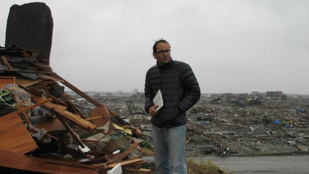 El periodista David Jiménez, en Fukushima en el año 2011.