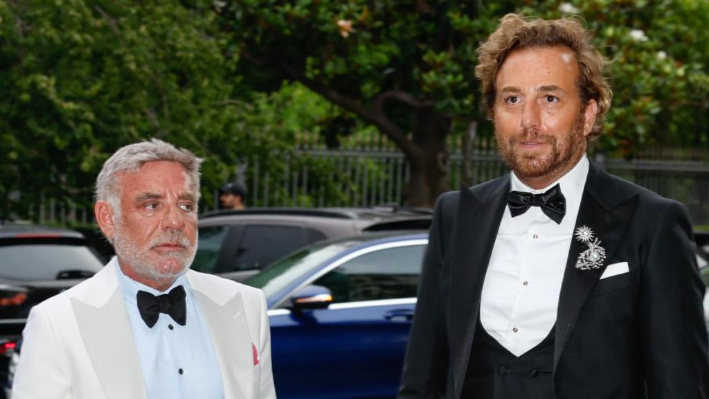 Joaquín Torres y Raúl Prieto, en la boda de Kiko Matamoros y Marta López Álamo en Madrid, el 2 de junio de 2023.