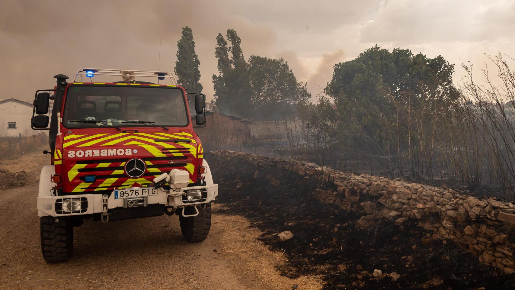 Los Bomberos en un incendio